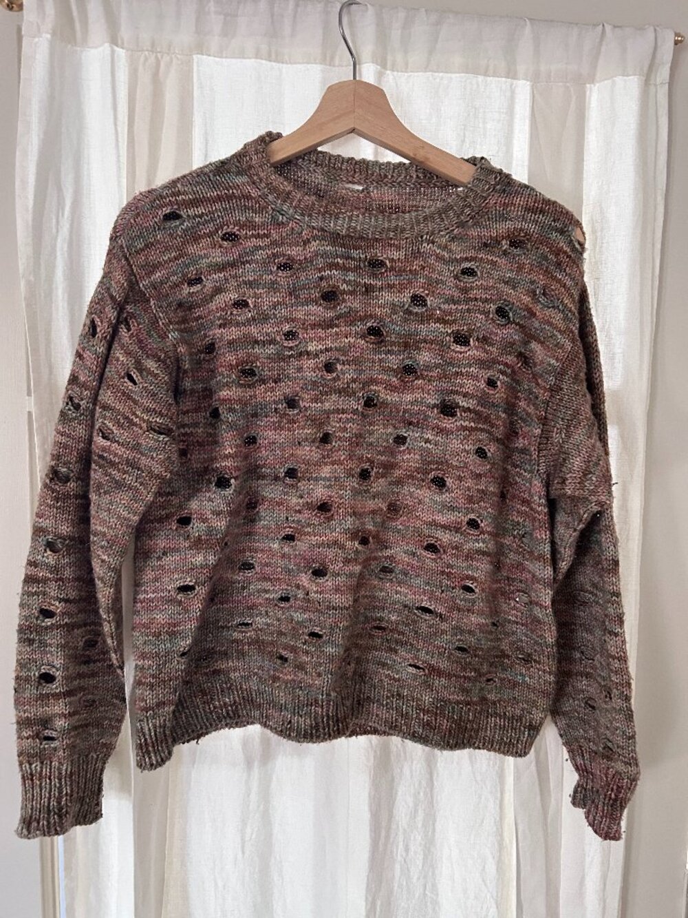 Hand knit Degen Sweater, size small